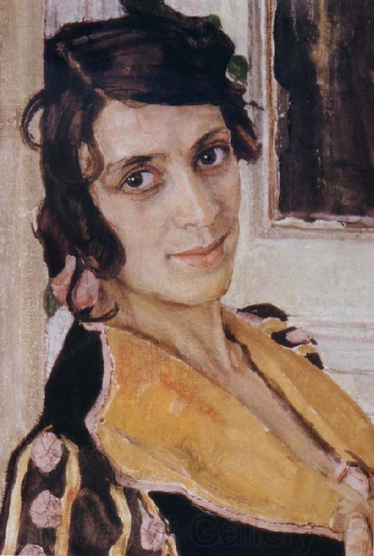 Alexander Yakovlevich GOLOVIN The Spanish woman at Balcony Germany oil painting art